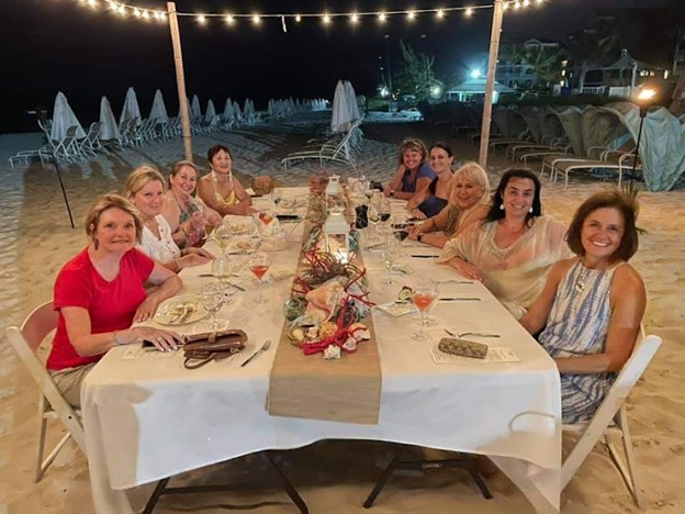 Dining on the beach