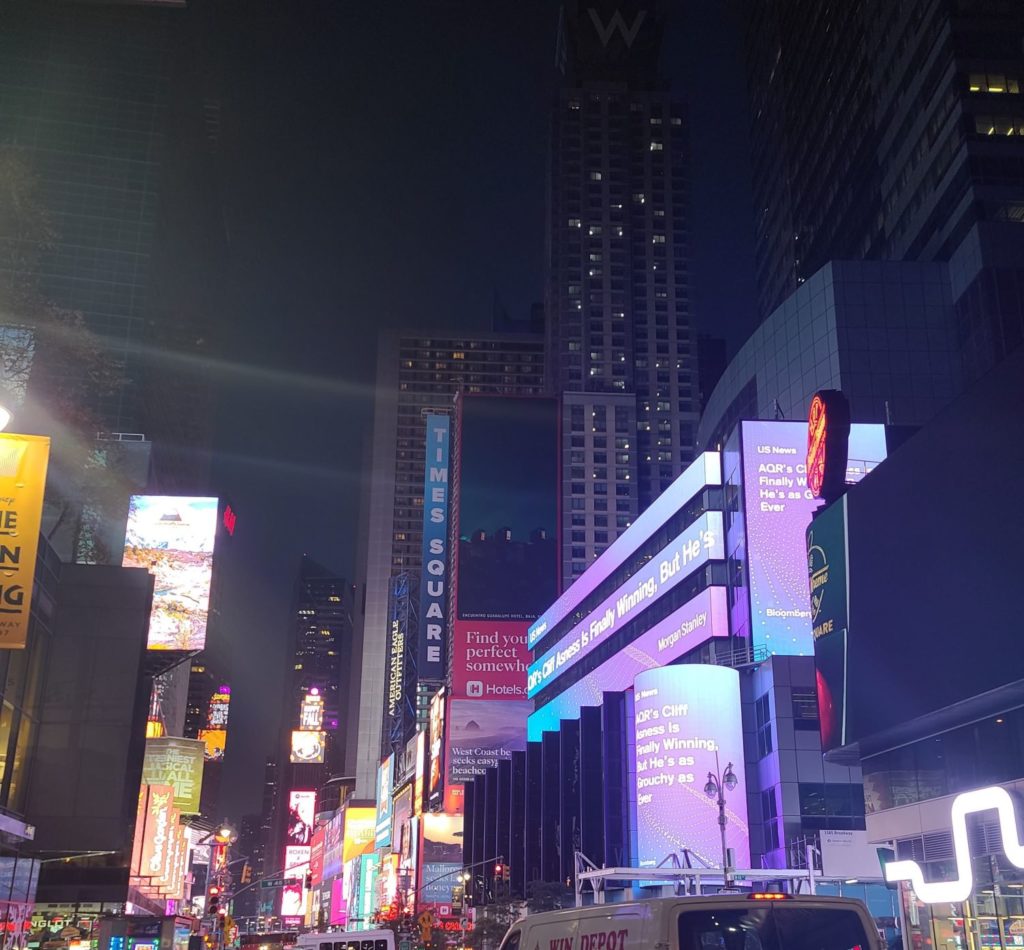 Manhattan Times Square at night