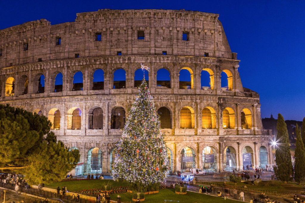 Christmas in Italy Colosseum