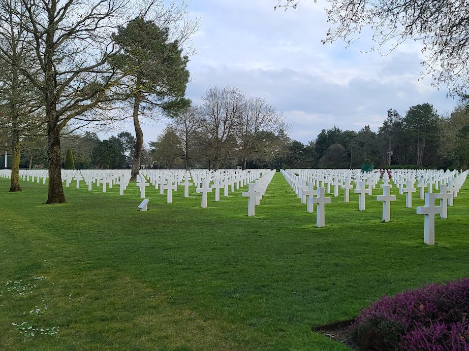 American Cemetery in Normandy France overlooking the D-Day landing beaches visited during a Seine river cruise excursion