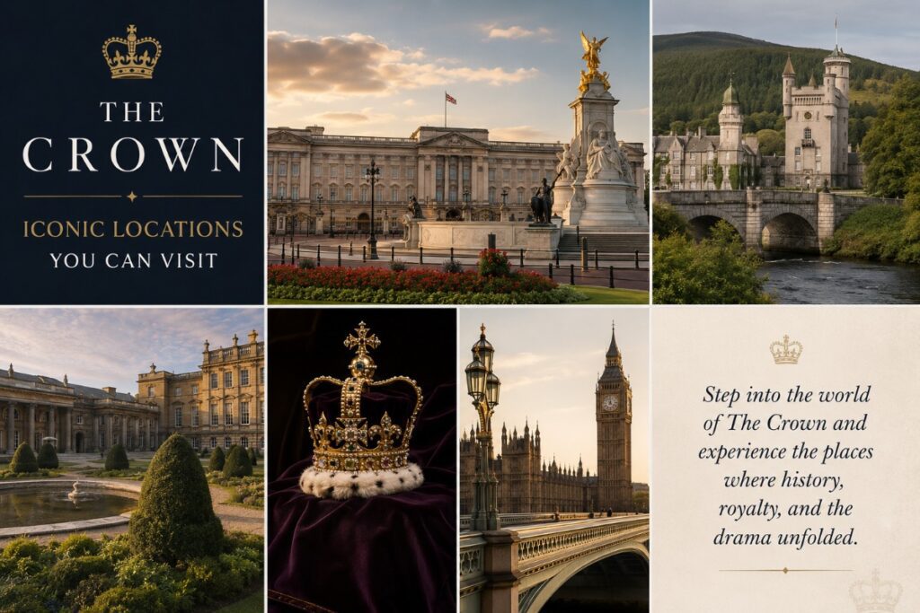 Step into the world of The Crown — the palaces, castles, and royal landmarks where history, royalty, and drama unfolded, and where your own journey can begin