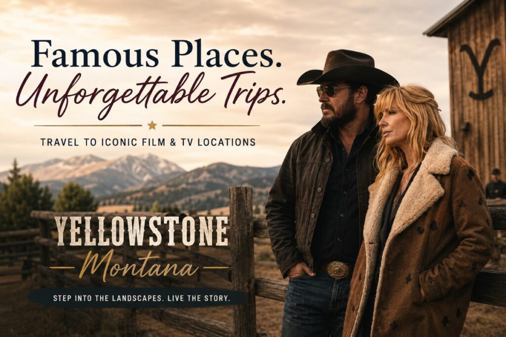 Famous places, unforgettable trips — the sweeping Montana landscapes of Yellowstone are real, visitable, and every bit as breathtaking as they look on screen